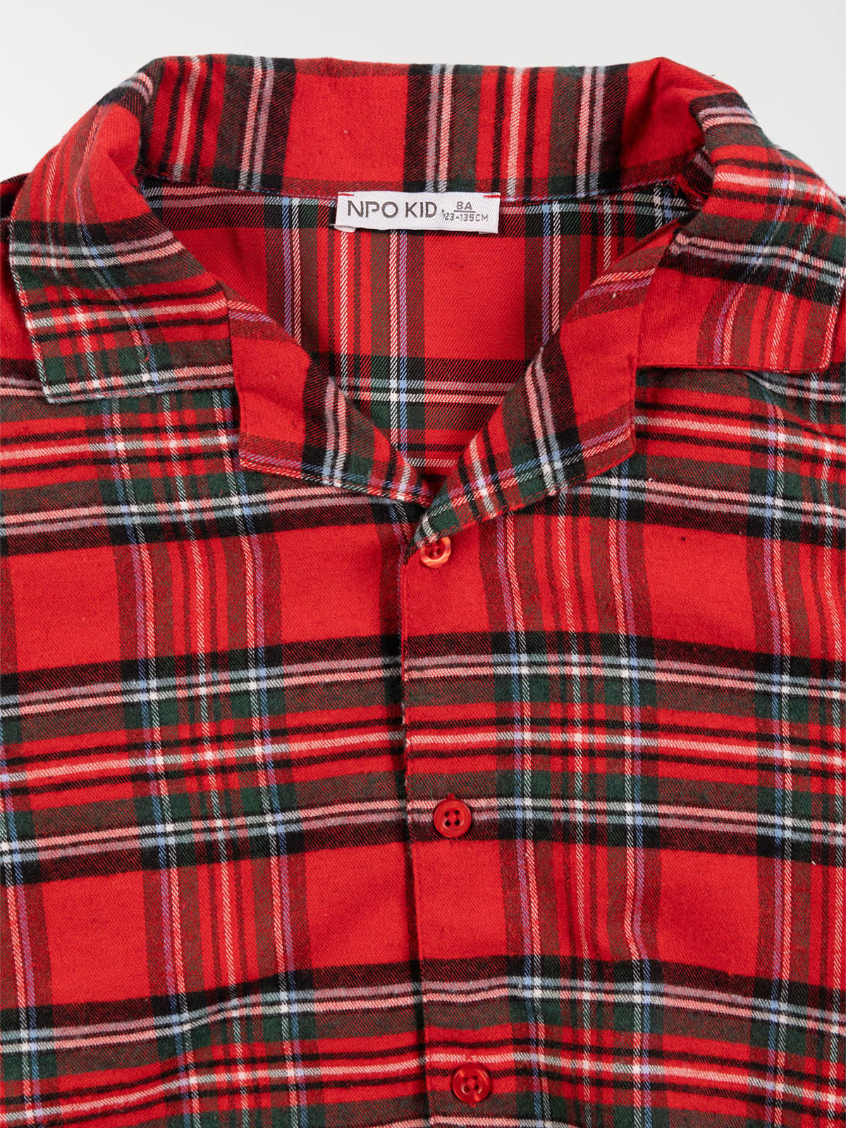 Pyjama à carreaux rouge garçon (4-12A)