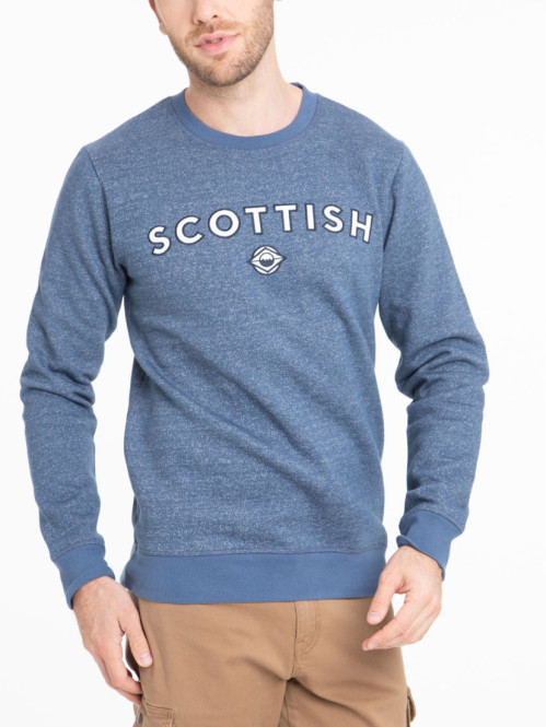 Sweat coloris encre brodé homme