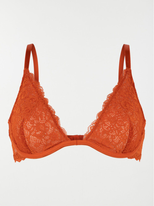 Soutien-gorge corbeille orange femme