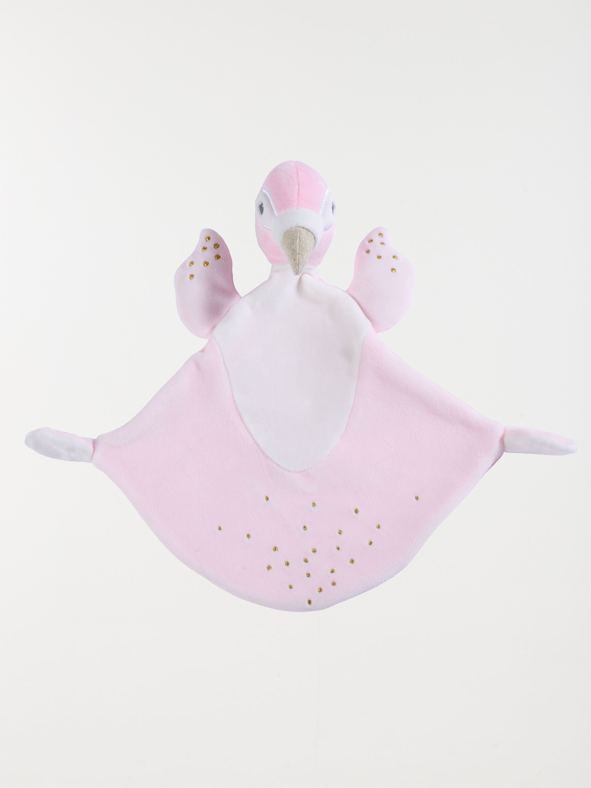 Doudou flamant rose bébé
