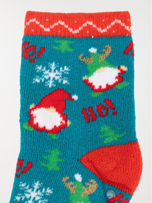 Chaussettes motif de noël enfant Chaussettes motif de noël enfant