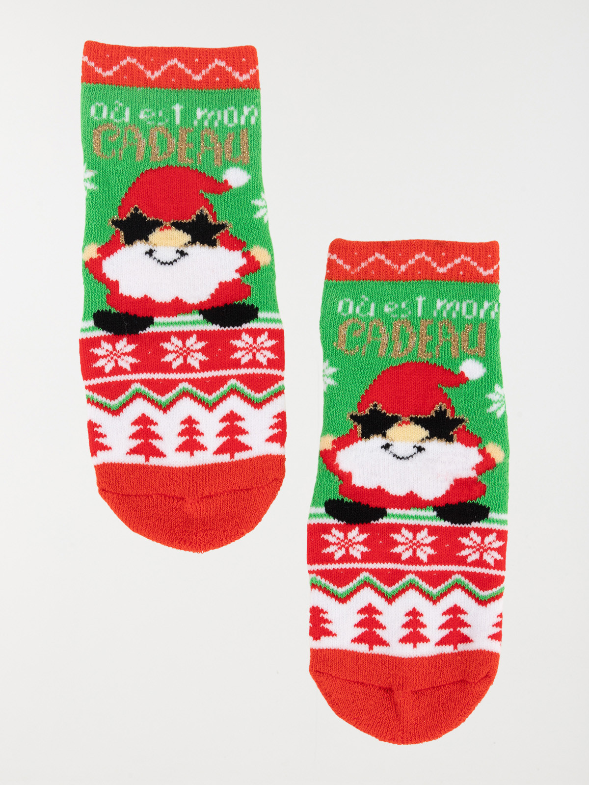 Chaussettes motif père-noël enfant
