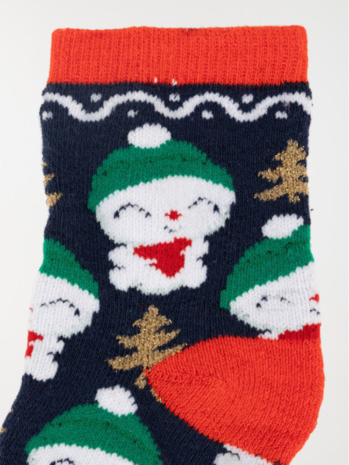 Chaussettes bonhomme de neige enfant Chaussettes bonhomme de neige enfant