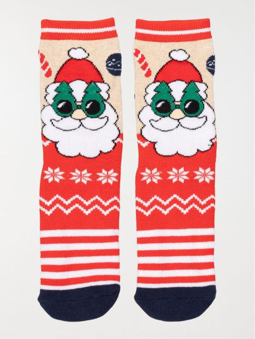 Chaussettes père-noël soleil enfant