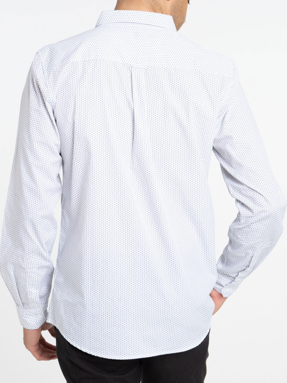 Chemise blanche imprimé all over homme