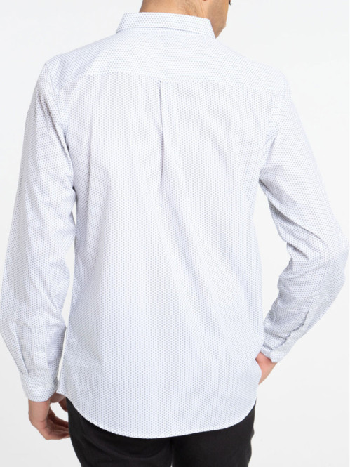 Chemise blanche imprimé all over homme