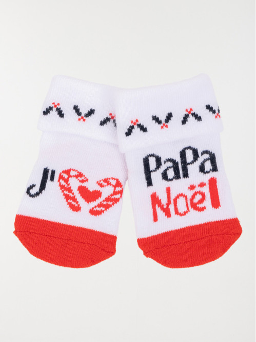 Chaussettes papa noël bébé
