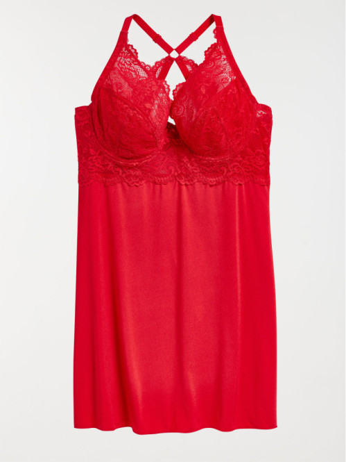 Nuisette dentelle rouge (100C-110E) 