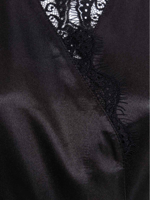 Kimono satin dentelle femme