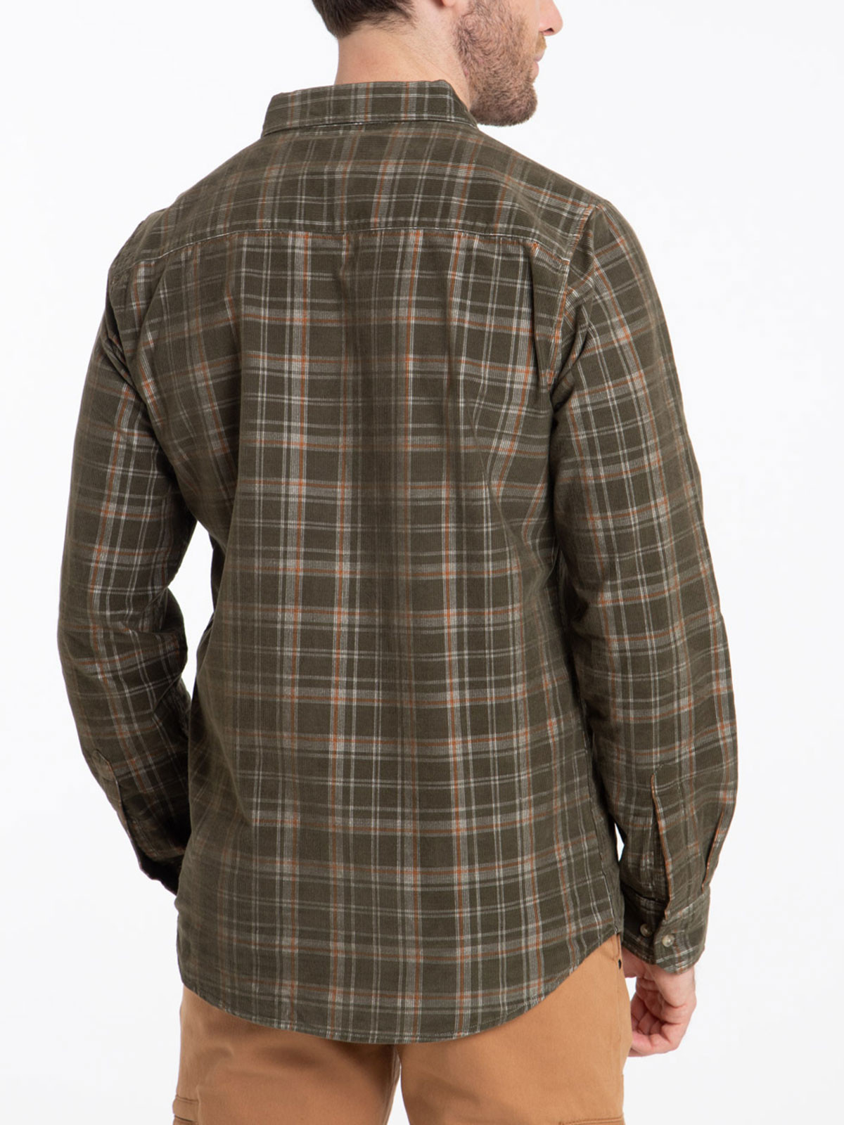 Chemise en velours kaki quite homme Chemise en velours kaki quite homme