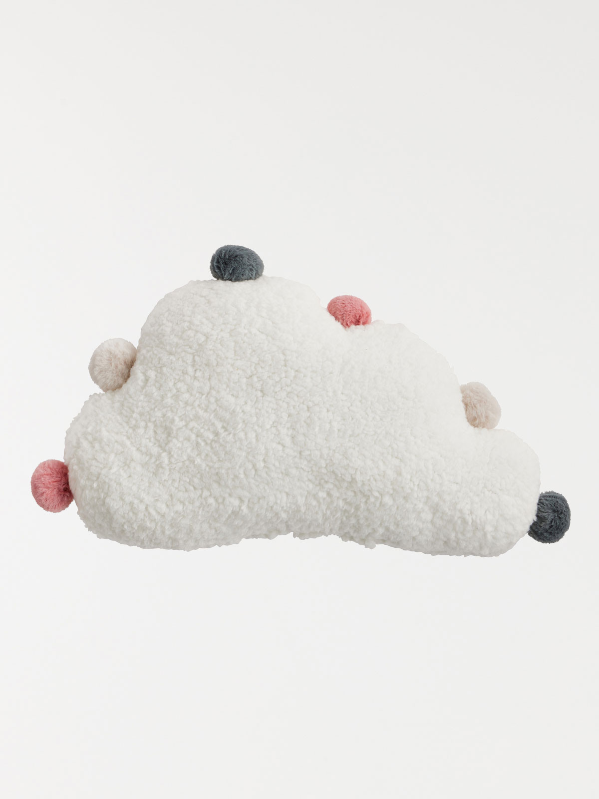 Coussin nuage pompons 45 x 30 cm