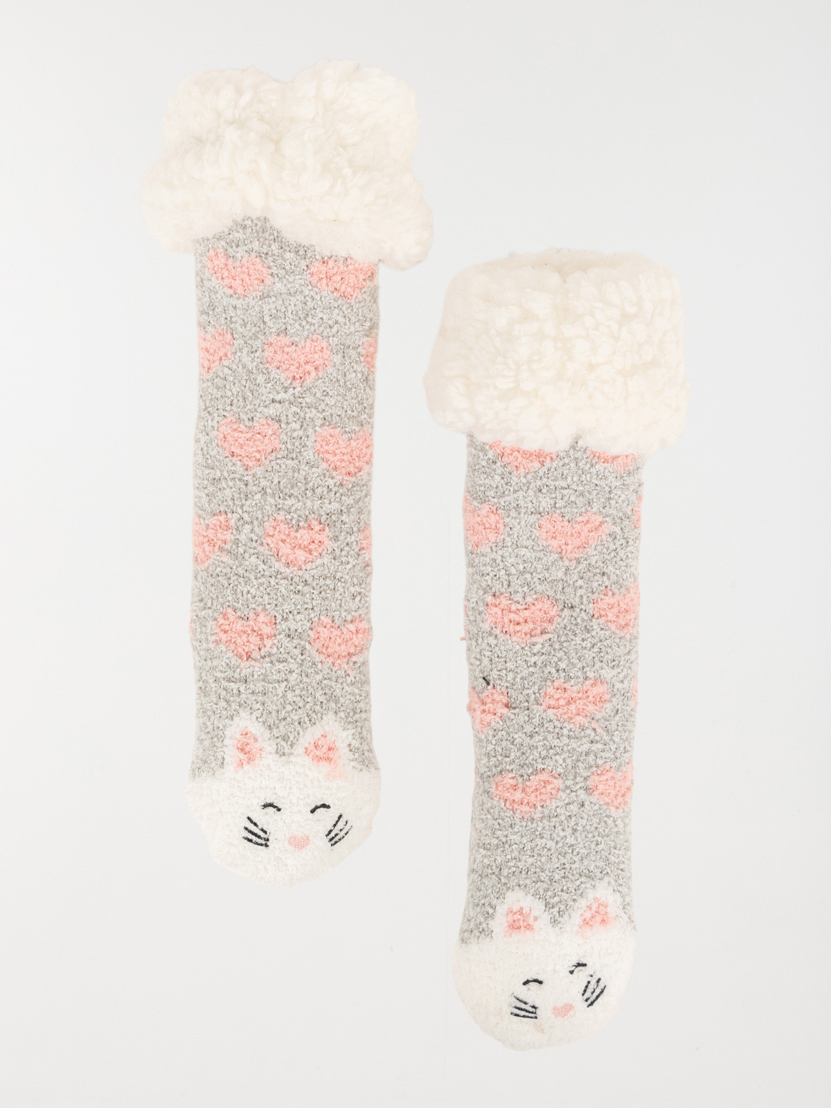 Chaussettes douces motif chat fille