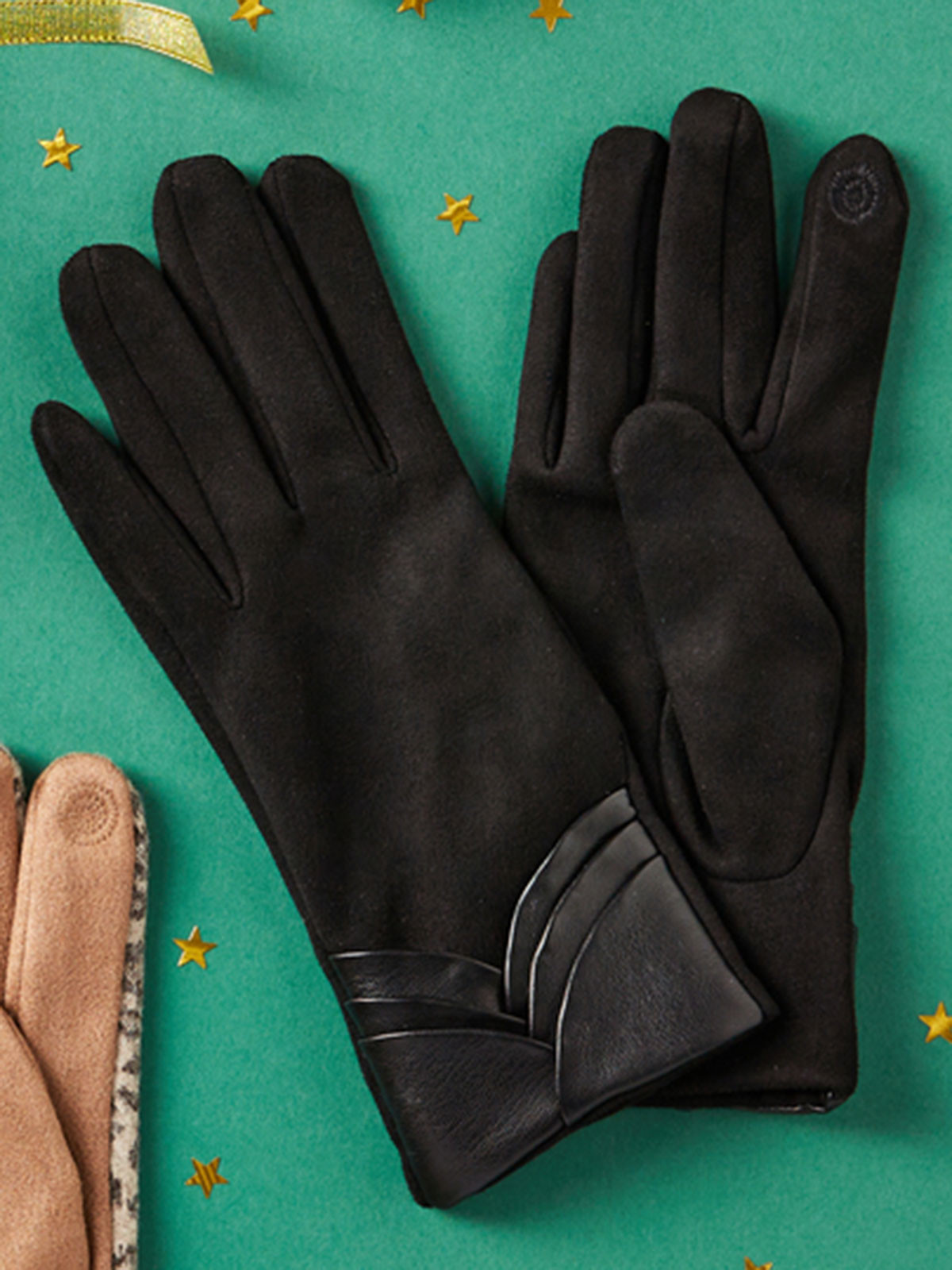 Gants noirs femme
