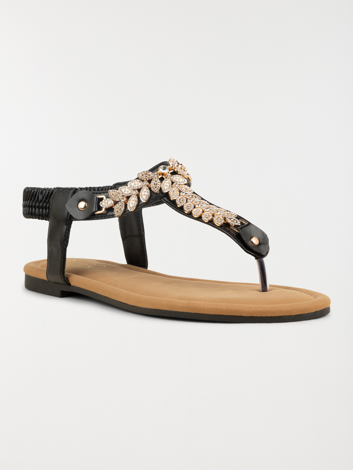 Sandales plates strass femme (36-41)