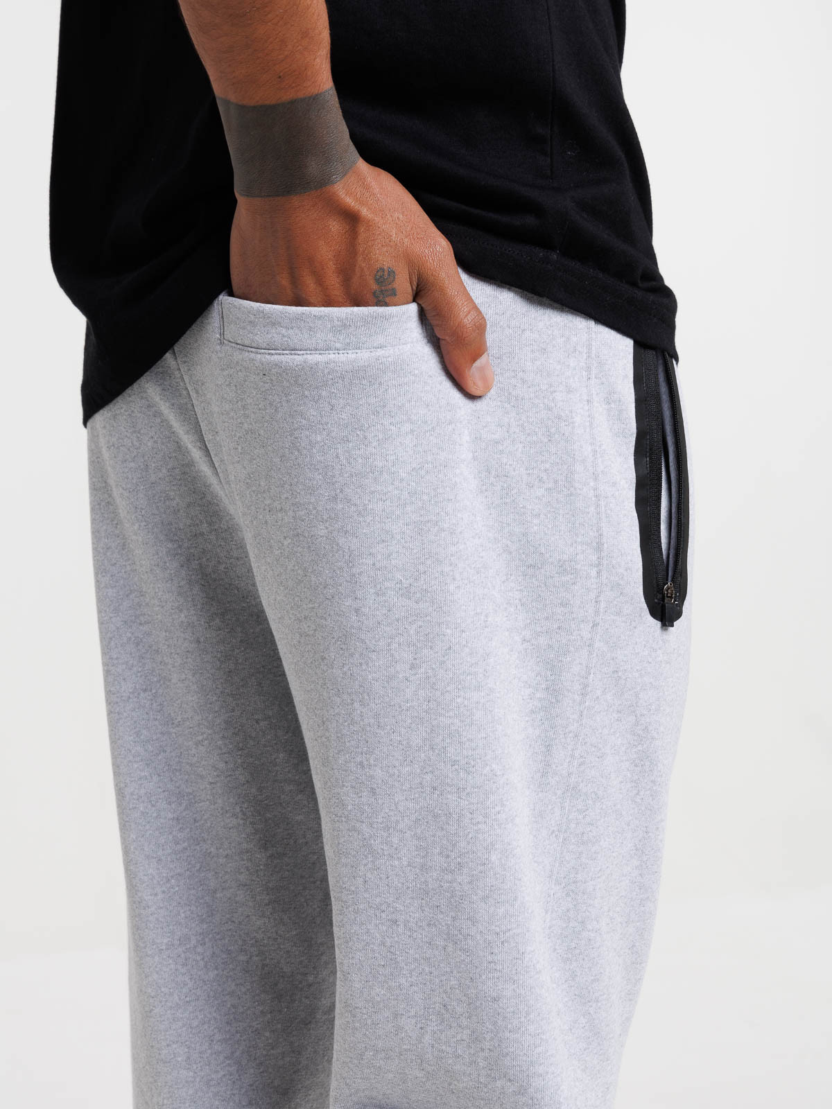 Pantalon de jogging gris chiné homme Pantalon de jogging gris chiné homme