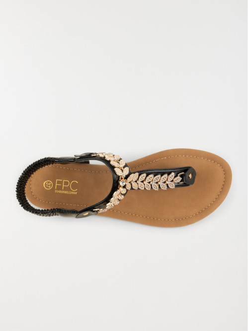 Sandales plates strass femme (36-41)