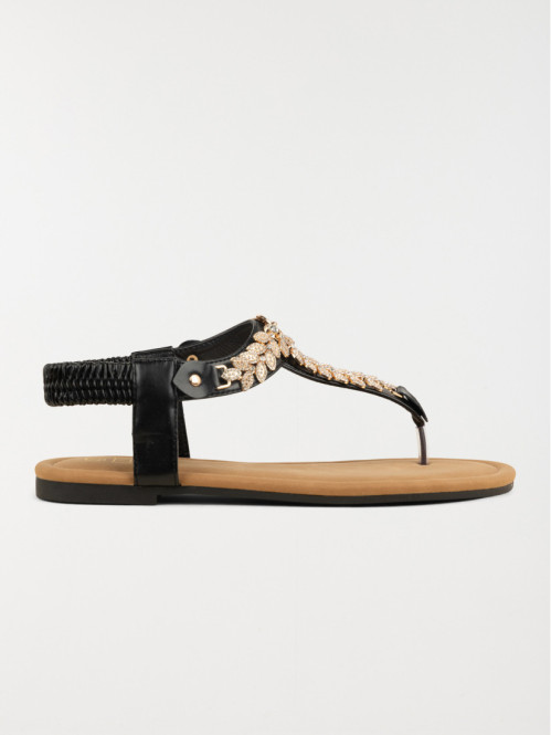 Sandales plates strass femme (36-41)