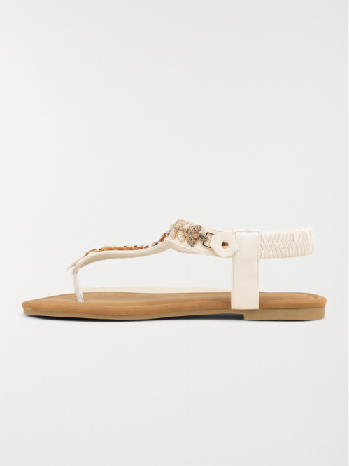 Sandales strass plates femme (36-41)