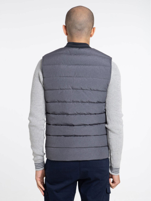 Doudoune gris chiné sans manches homme Doudoune gris chiné sans manches homme