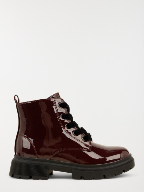 Bottines bordeaux vernies fille (24-30)