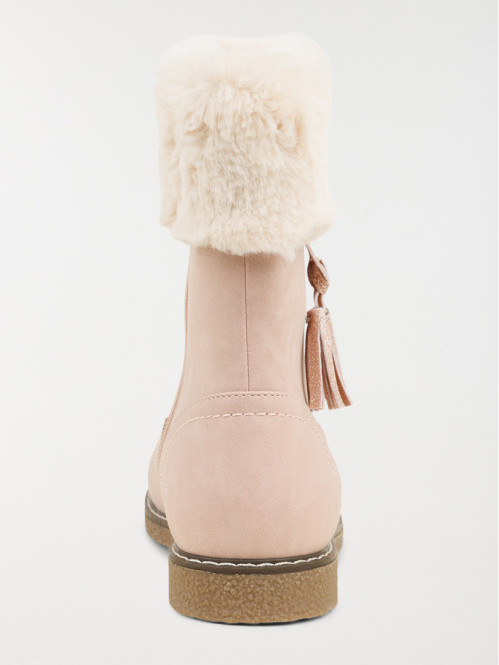 Bottes roses pompons fille...