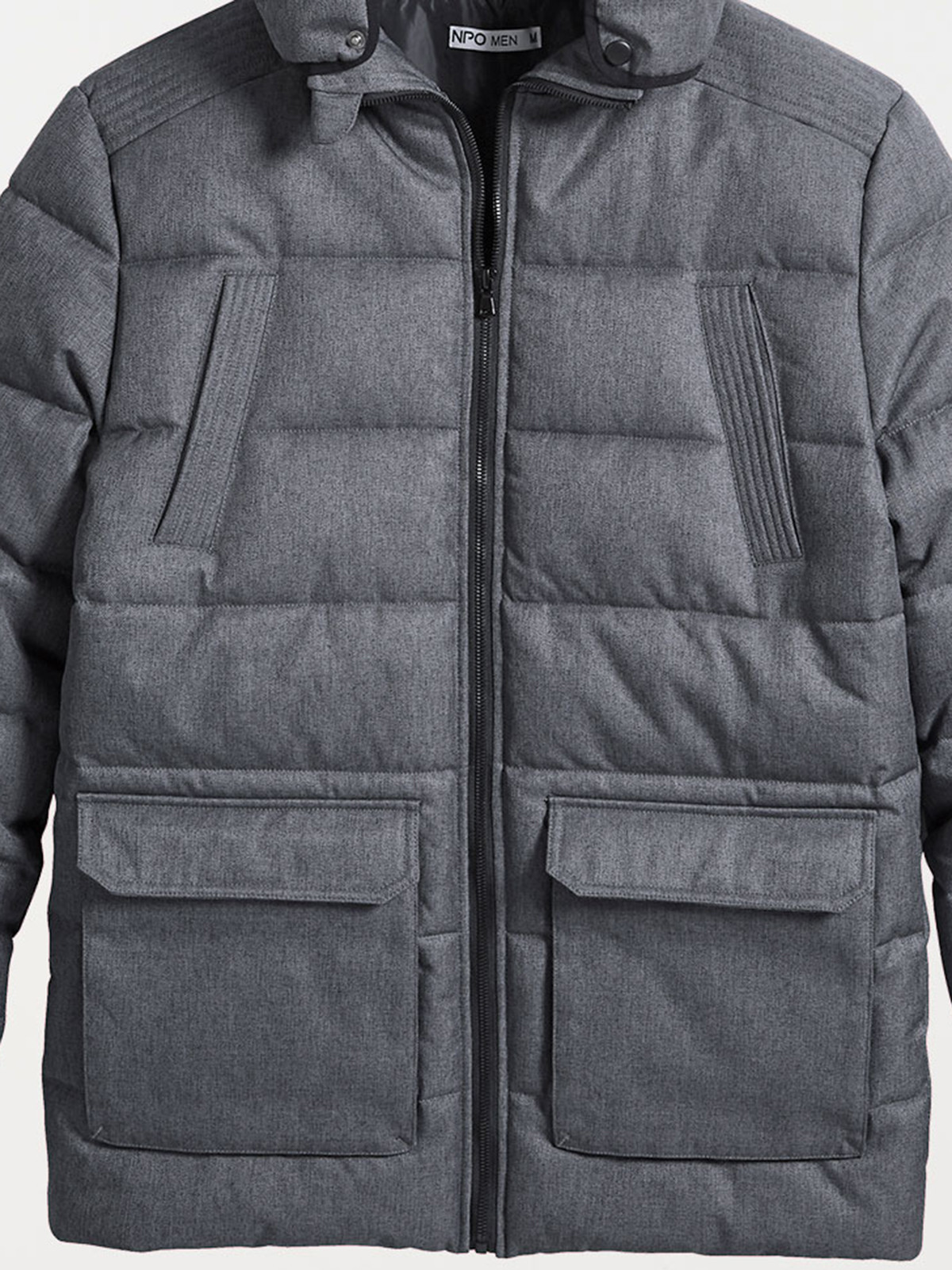 Parka gris chiné homme