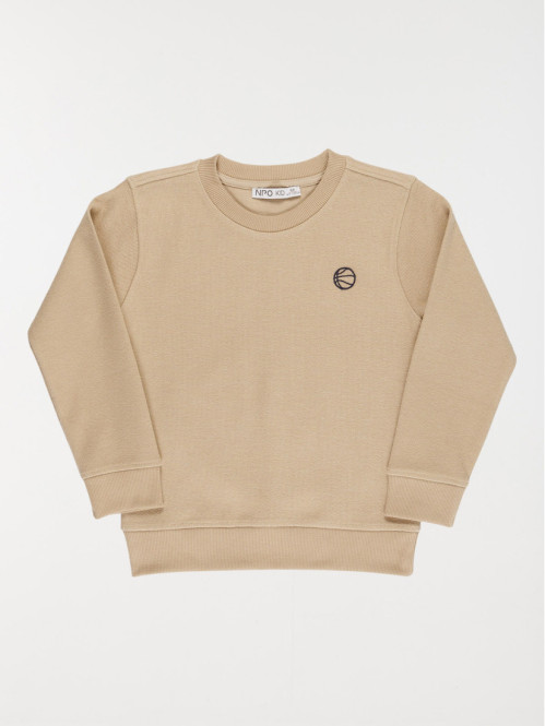 Sweat col rond broderie garçon (3-12A)