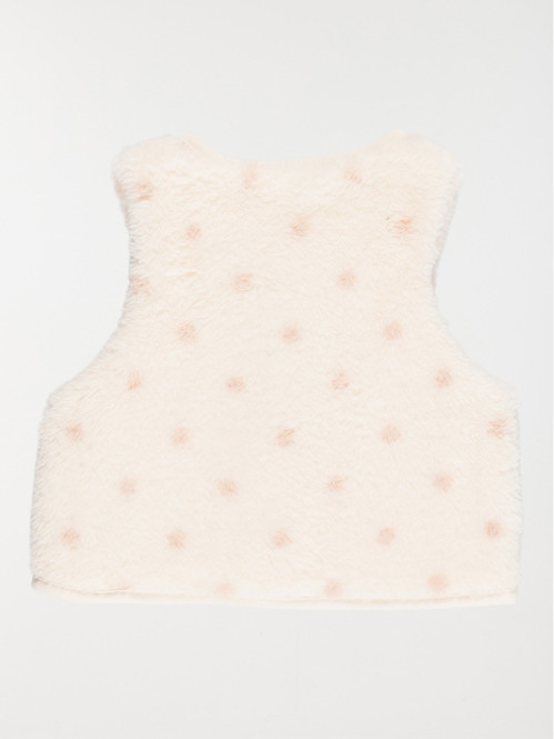 Gilet écru tout doux pois fille (3-36M) Gilet écru tout doux pois fille (3-36M)