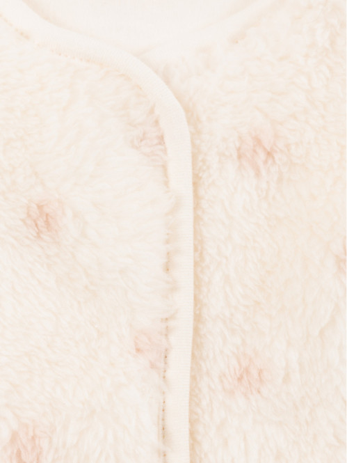 Gilet écru tout doux pois fille (3-36M) Gilet écru tout doux pois fille (3-36M)