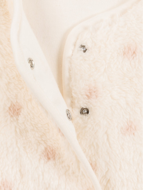 Gilet écru tout doux pois fille (3-36M) Gilet écru tout doux pois fille (3-36M)