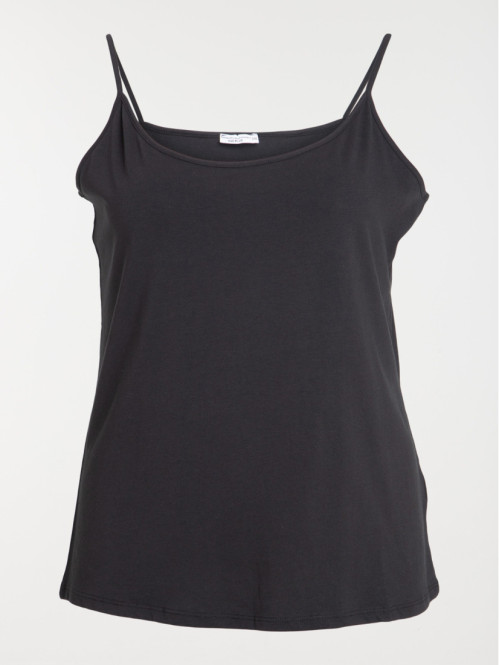 Débardeur noir grande taille femme