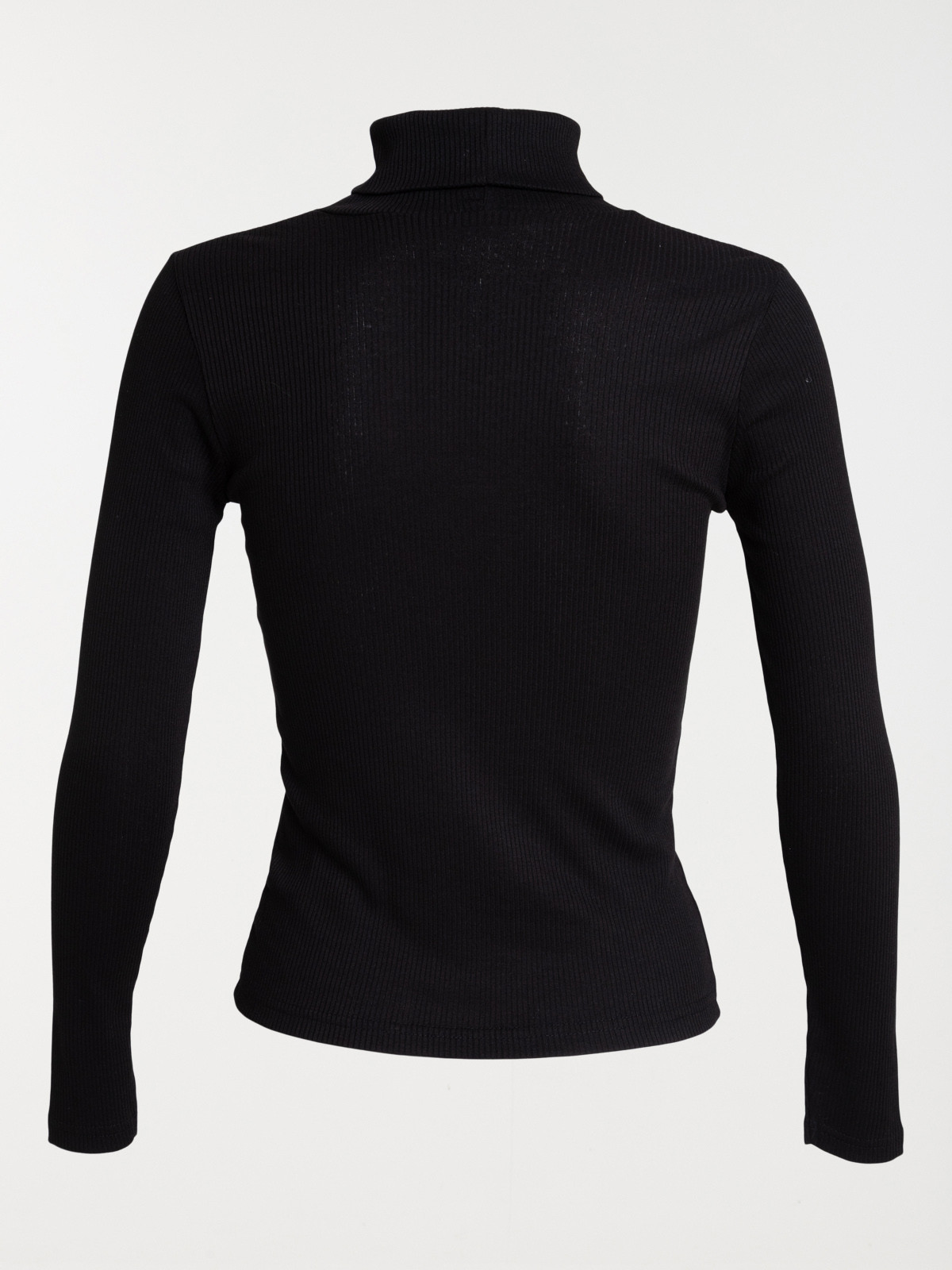 T-shirt col roulé noir femme