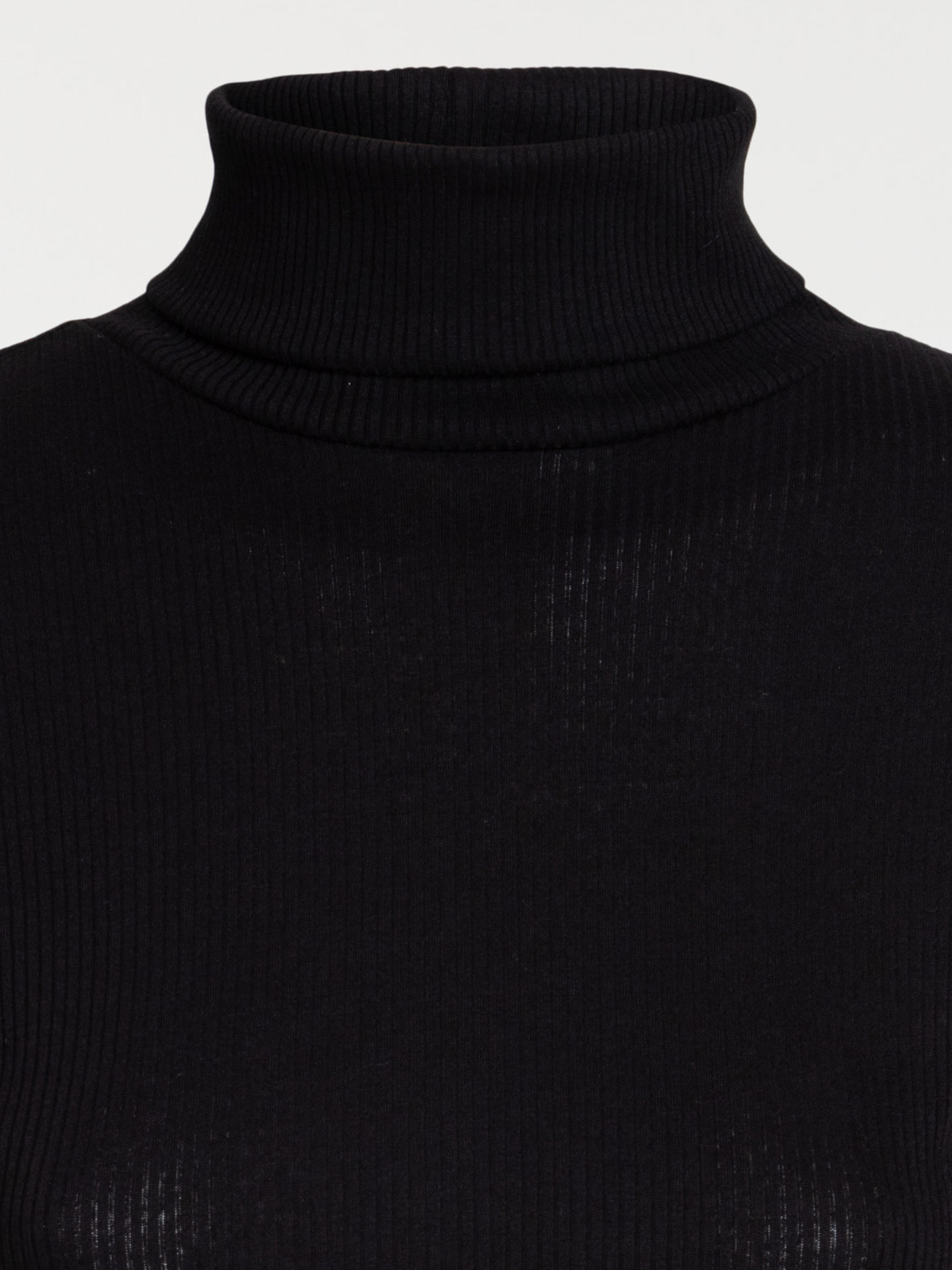 T-shirt col roulé noir femme