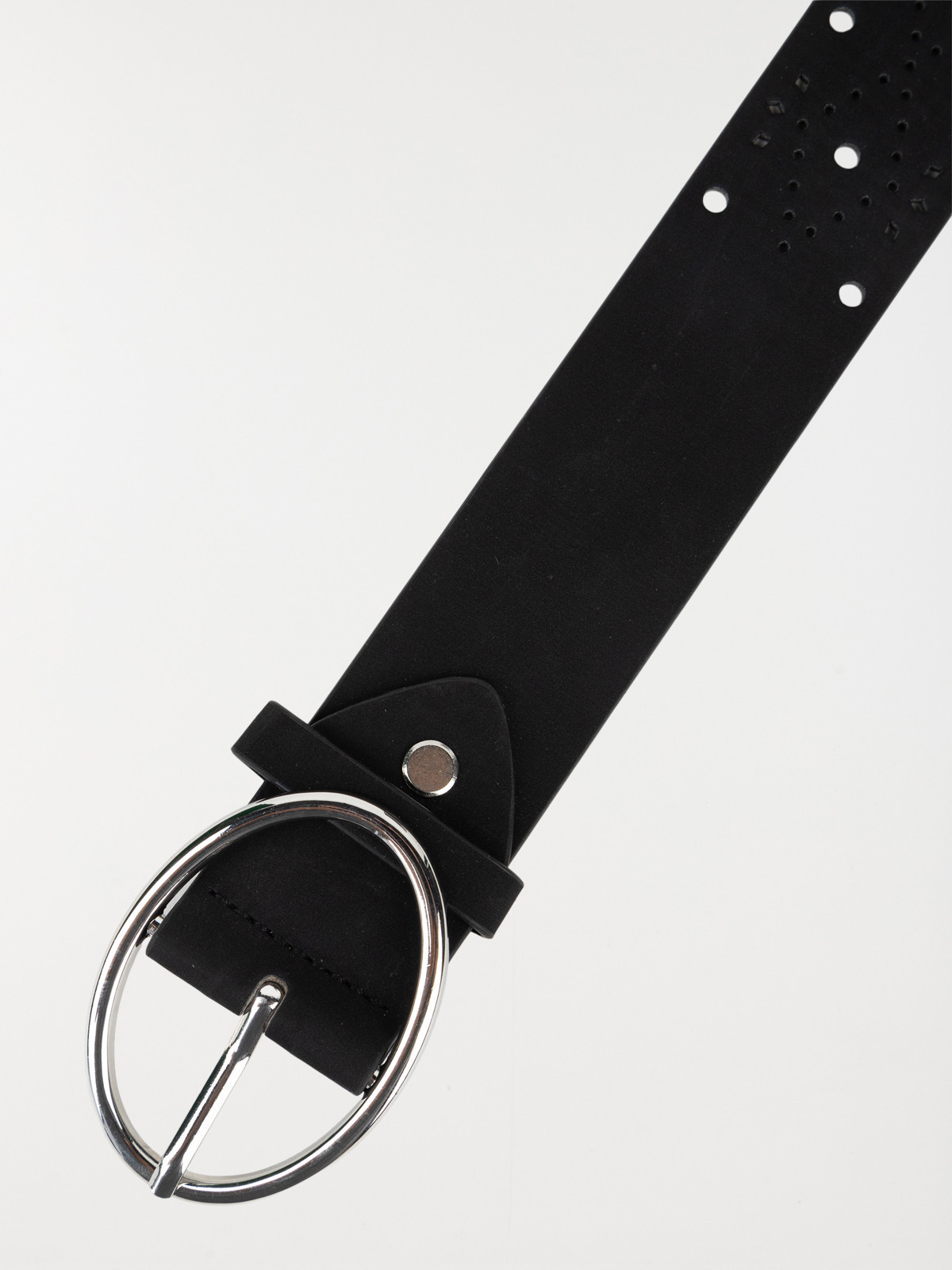 Ceinture ajourée noire femme