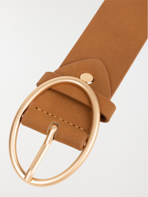 Ceinture ajourée camel femme