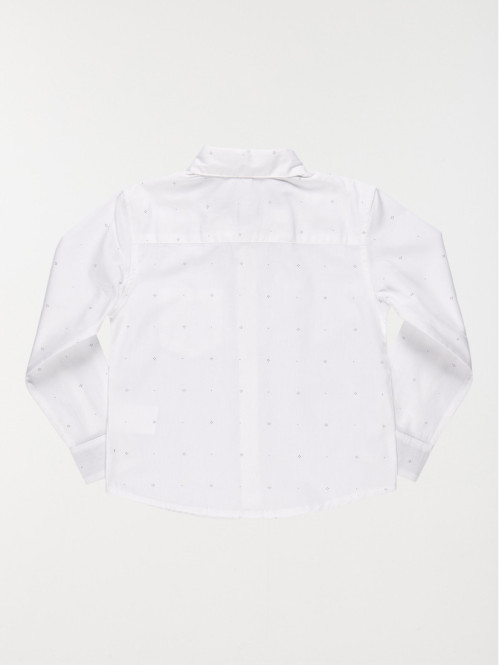 Chemise imprimée blanche garçon (3-8A) Chemise imprimée blanche garçon (3-8A)