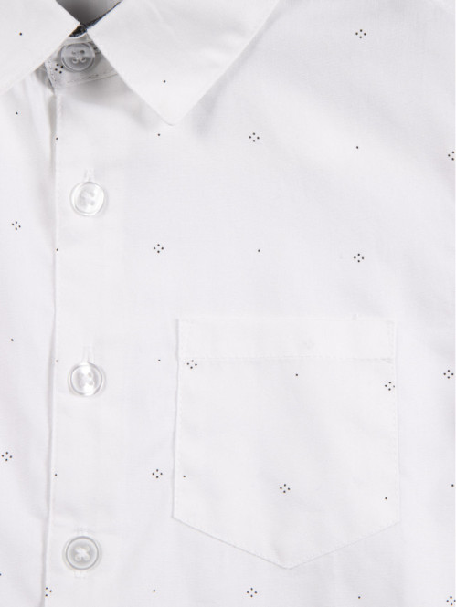 Chemise imprimée blanche garçon (3-8A) Chemise imprimée blanche garçon (3-8A)
