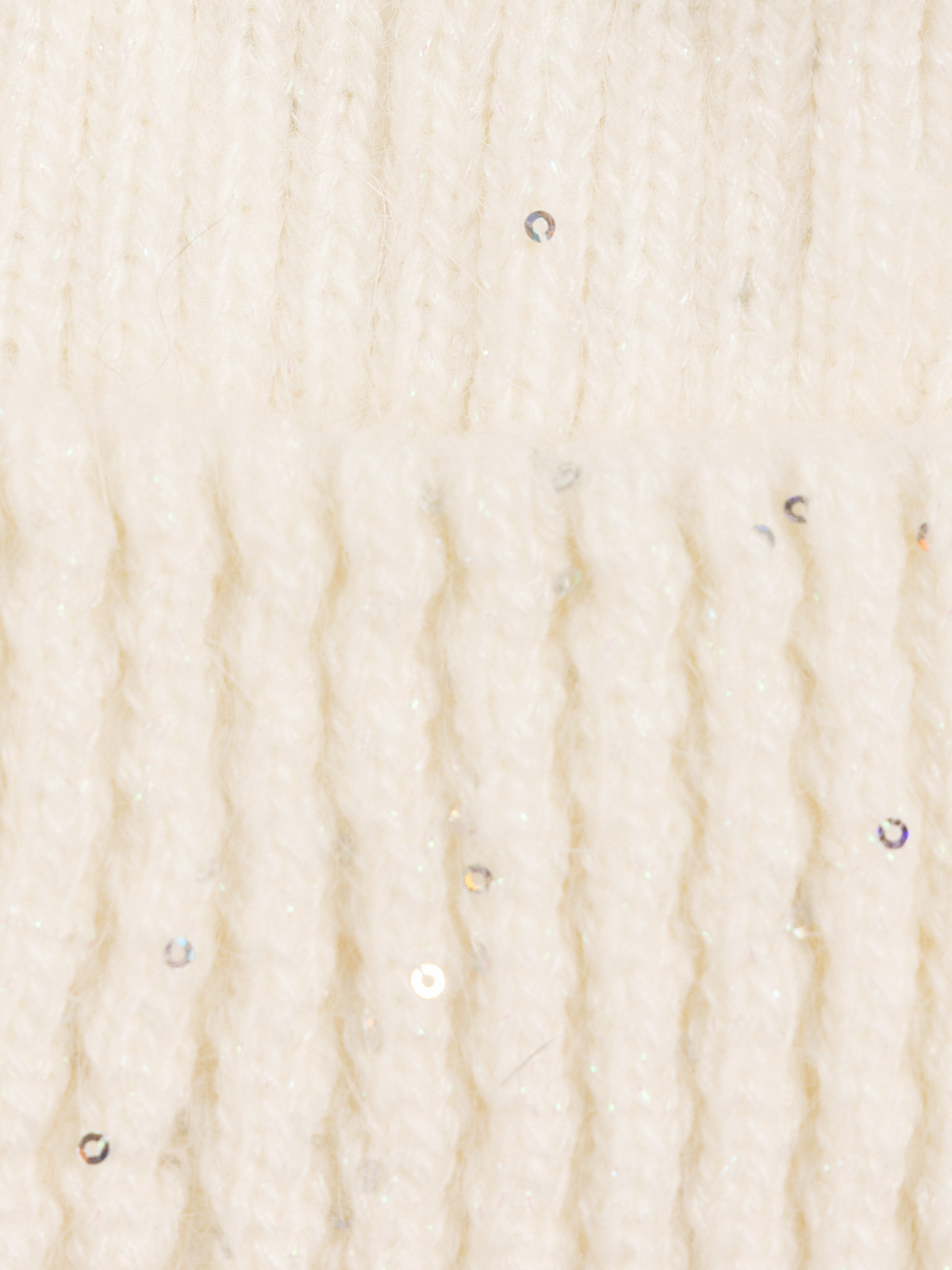 Bonnet fille écru pompon