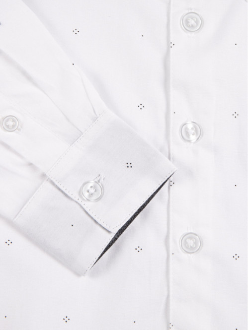 Chemise imprimée blanche garçon (3-8A) Chemise imprimée blanche garçon (3-8A)