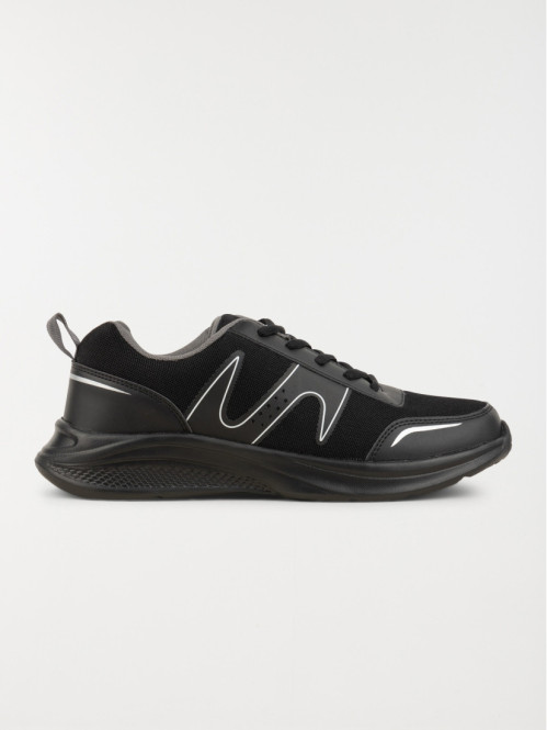 Chaussure sport lacet noir homme (40-46)