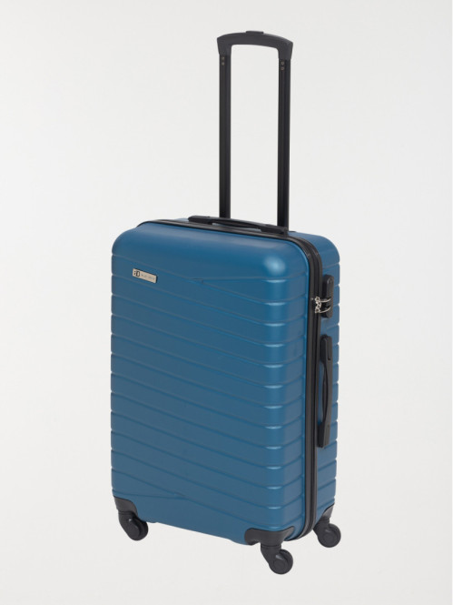 Valise rigide à roulettes bleue
