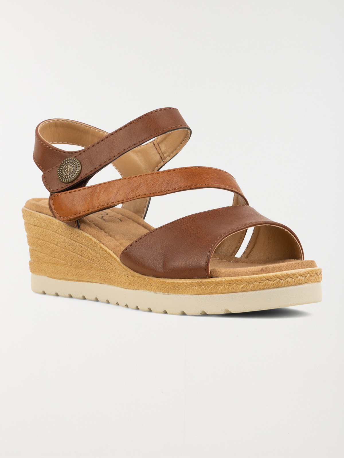 Sandale marron compensee hotsell
