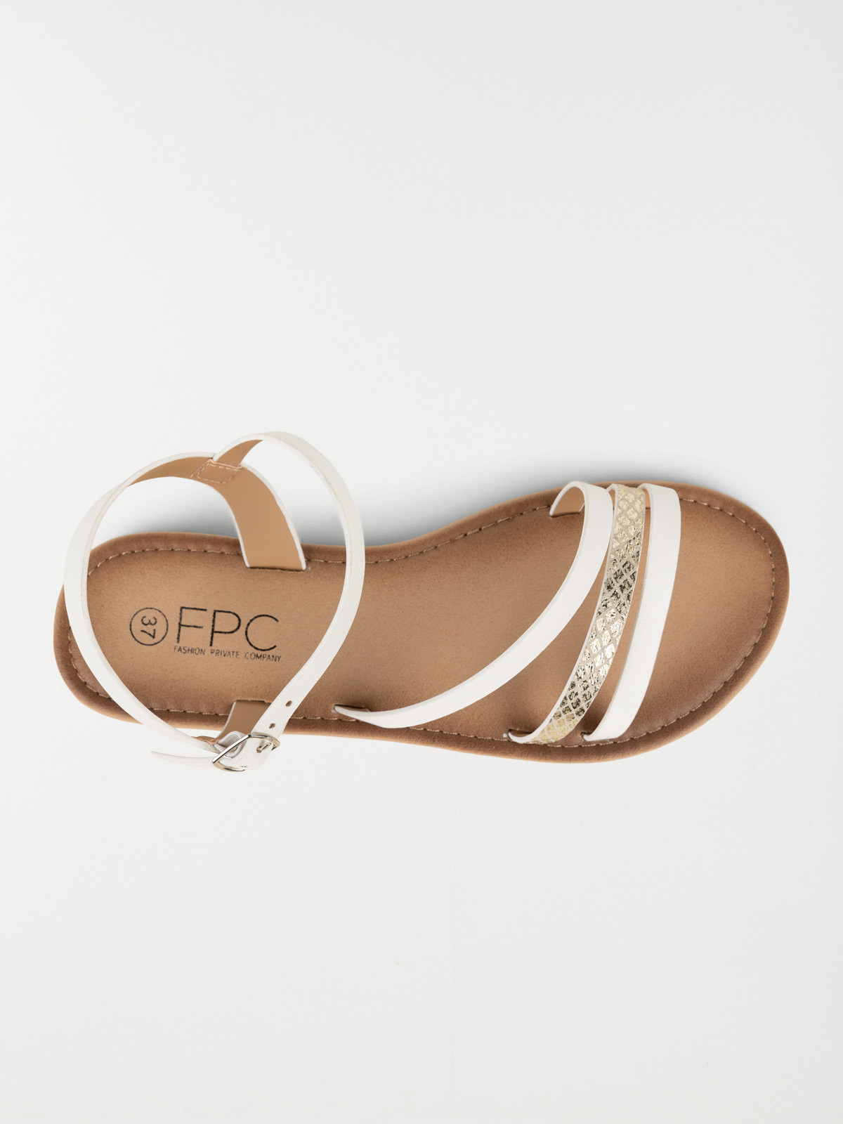 Sandales plates blanches cheap