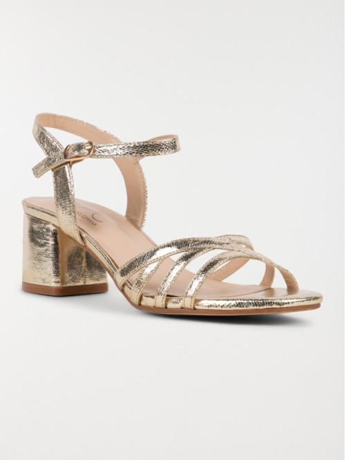 Sandales à talons dorées femme (36-41) Sandales à talons dorées femme (36-41)
