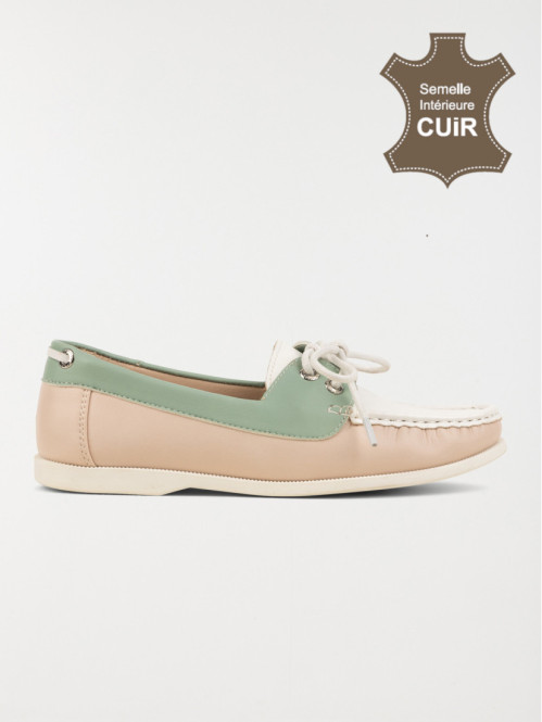 Chaussure bateau tricolore femme (36-41)