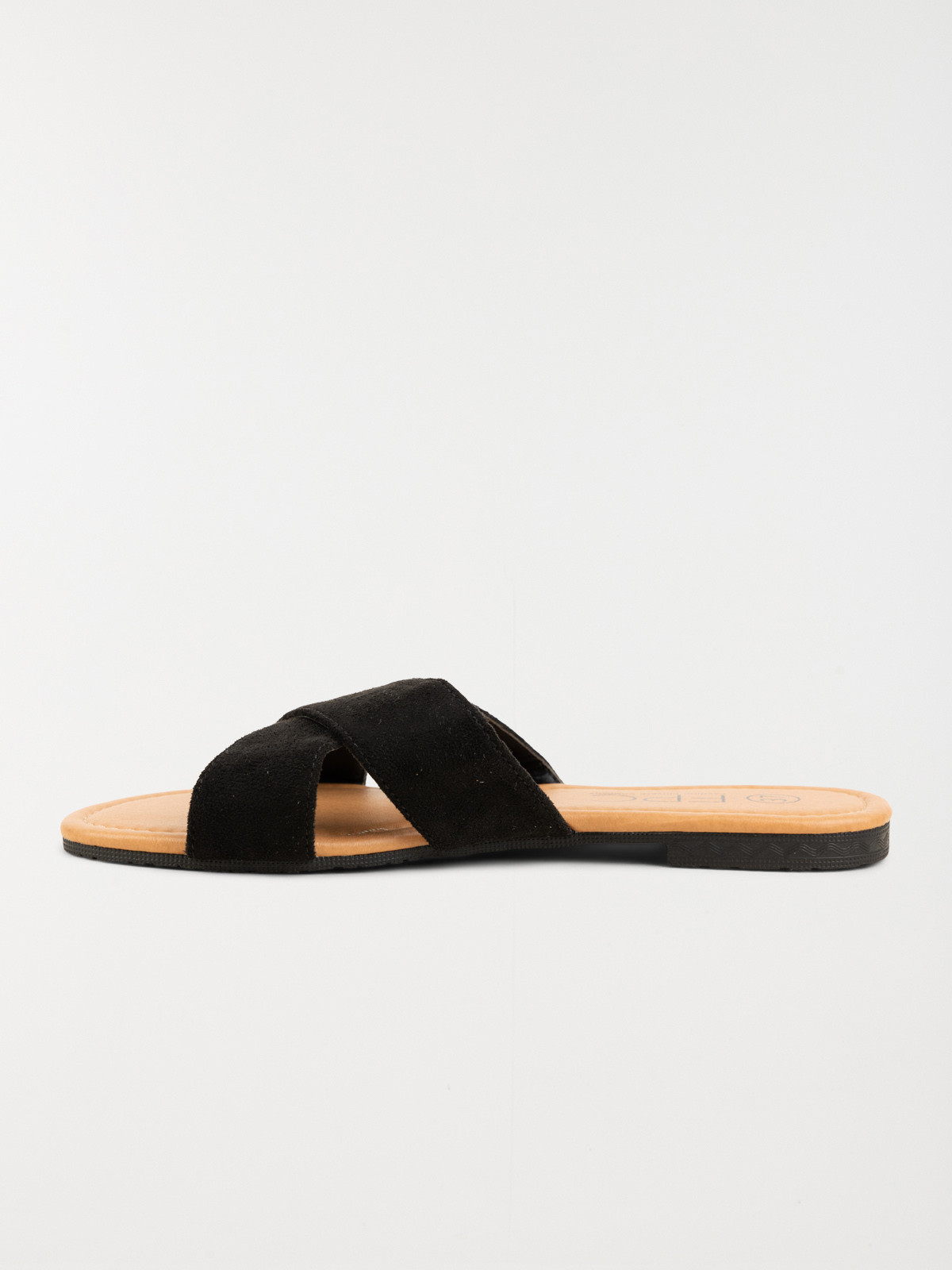 Mule plate velours noire femme (36-41) Mule plate velours noire femme (36-41)