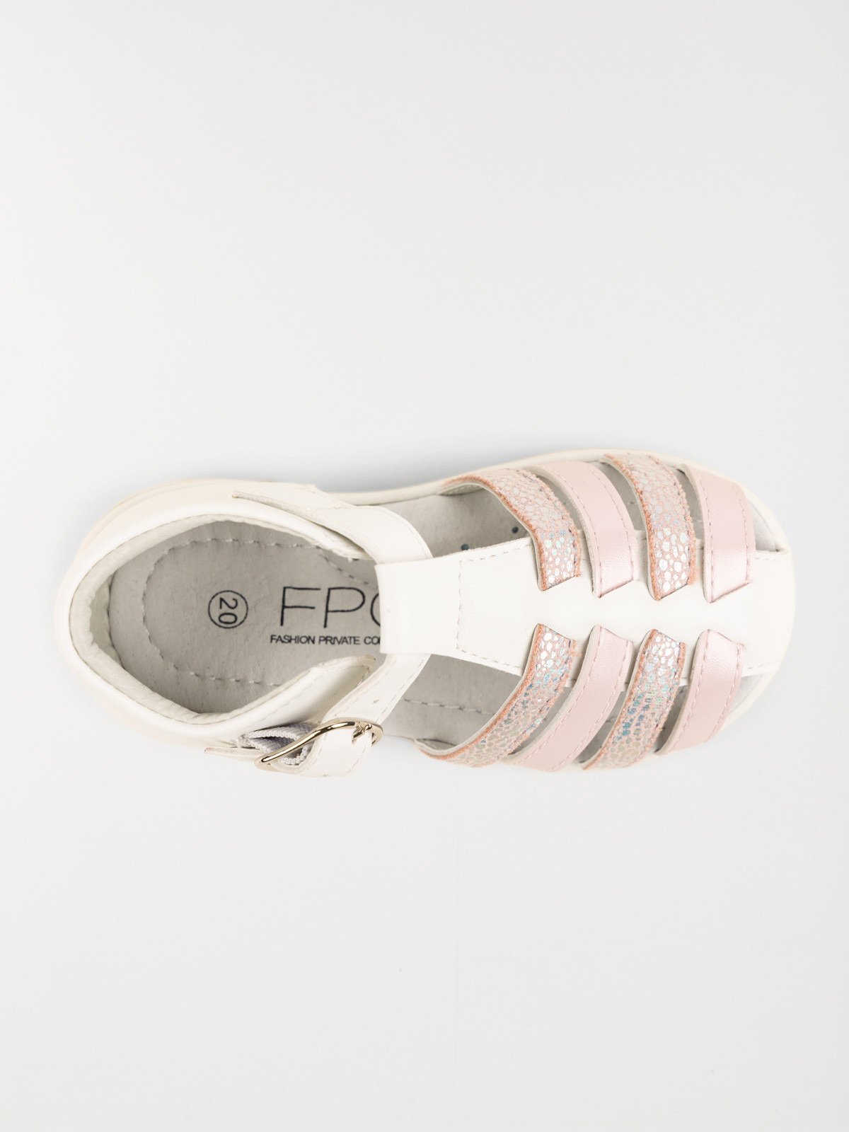 Sandales fermées blanches fille (18-23) Sandales fermées blanches fille (18-23)