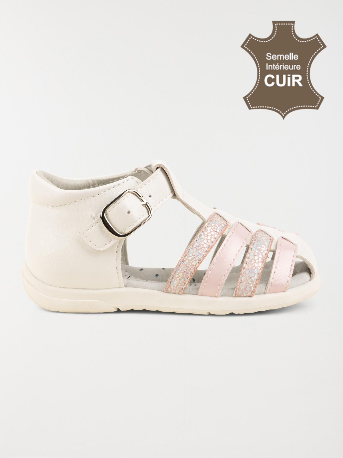 Sandales fermées blanches fille (18-23)