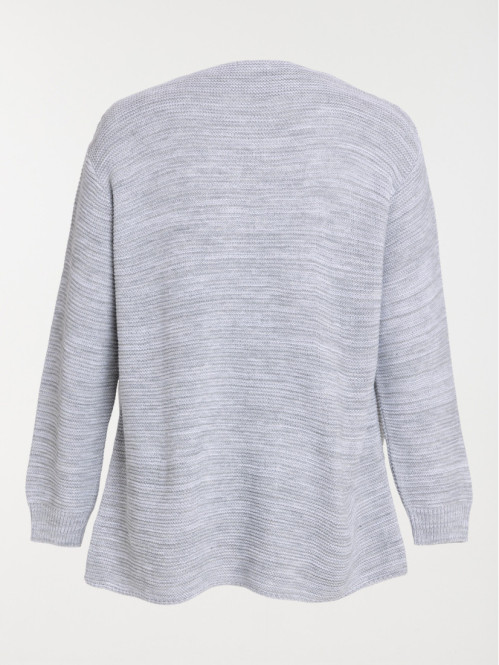 Gilet long gris grande taille femme Gilet long gris grande taille femme