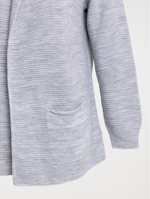 Gilet long gris grande taille femme Gilet long gris grande taille femme